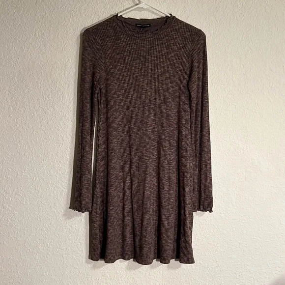 ribbed knit sweater dress Cozy In Knit Sweater Mini Dress - Burgundy, Large | Hazel and Olive